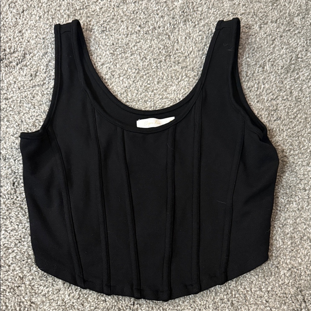 Black Sleeveless Women's Top